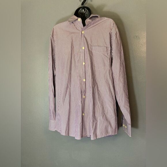 Merona Purple and White Casual Button Down Shirt - Picture 1 of 4
